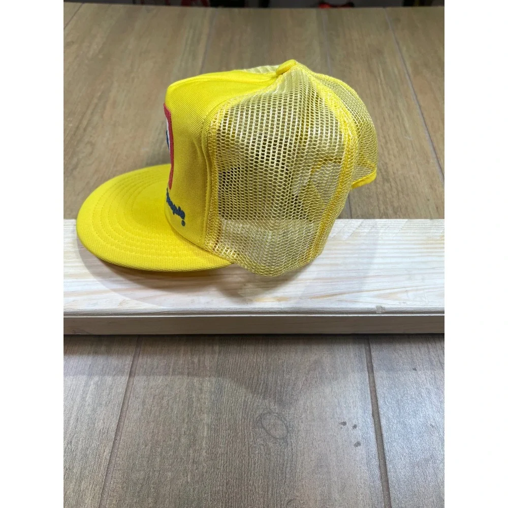 Vintage Fischers Bacon Makin People Trucker Hat Yellow Snapback Adver-Togs USA‎